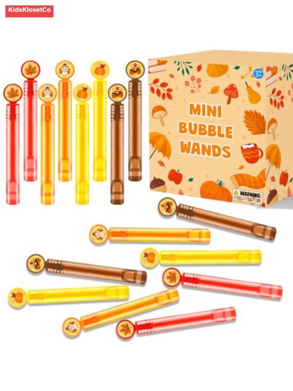 Fall Party Favors Bubble Wands Silicone Bracelets Kids Thanksgiving Toys